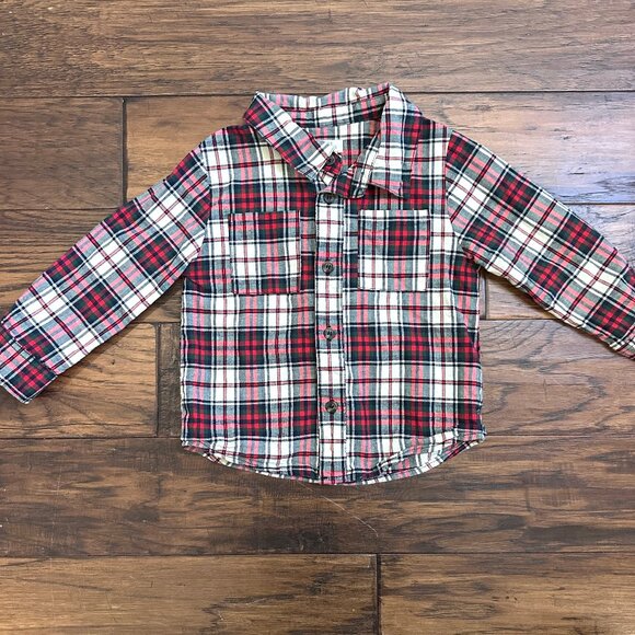 Blue Rooster EUC Christmas Plaid Button-Down - Picture 1 of 4